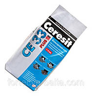 Затирка для плитки Ceresit CE 33 Plus 110 2кг світло сіра