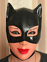 Маска латексна "Жінка Кішка" на Хелловін, Маска резиновая "Женщина Кошка" на хэллоуин, фото 3