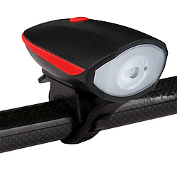 Велосипедний ліхтар дзвінок + велофара акумуляторна 7588 ЗУ micro USB, виносна кнопка 3реж