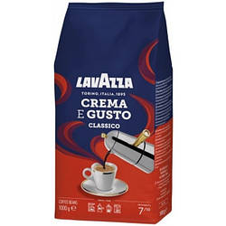 Кава в зернах Lavazza Crema e Gusto Classico пакет, 1 кг