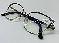 Женские очки для зрения компьютерные металлическая черная оправа +0.75