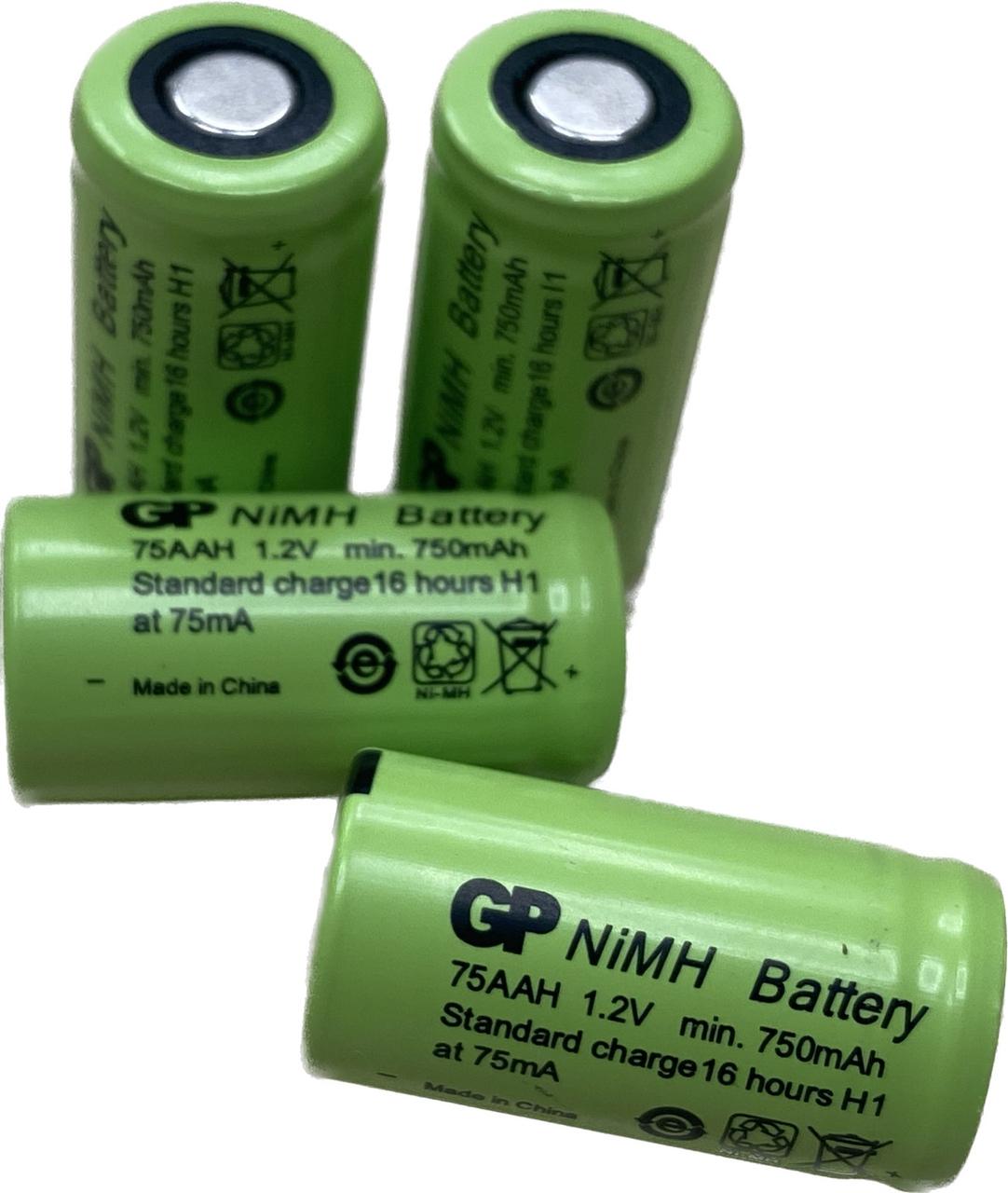 Аккумулятор технический GP 2/3AA / 75AAH 1,2V 750mAh (Ni-Mh) - фото 3 - id-p1681868039