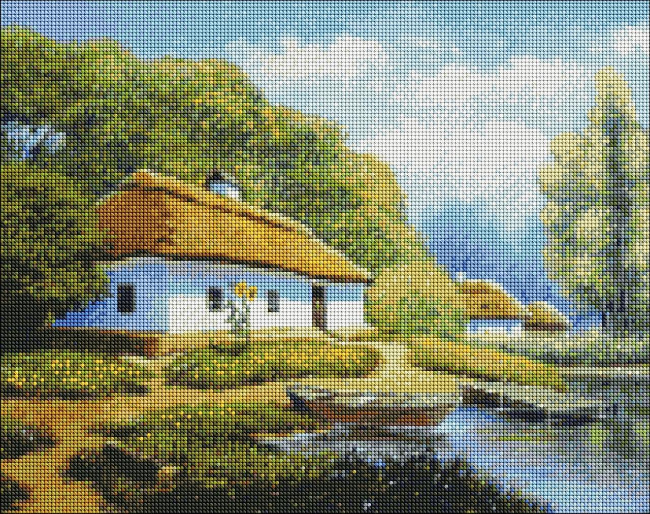 Алмазна мозаїка AM7297 Канікули у бабусі ©Ярослав Чижевський 40x50см Ideyka на підрамнику