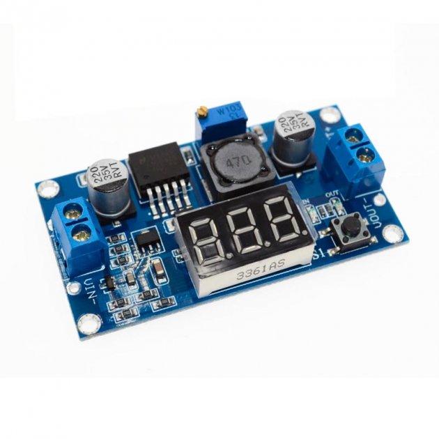 Знижувальний DC-DC перетворювач на LM2596S з вольтметром, 3.2~40V/1.25~35V, 3A