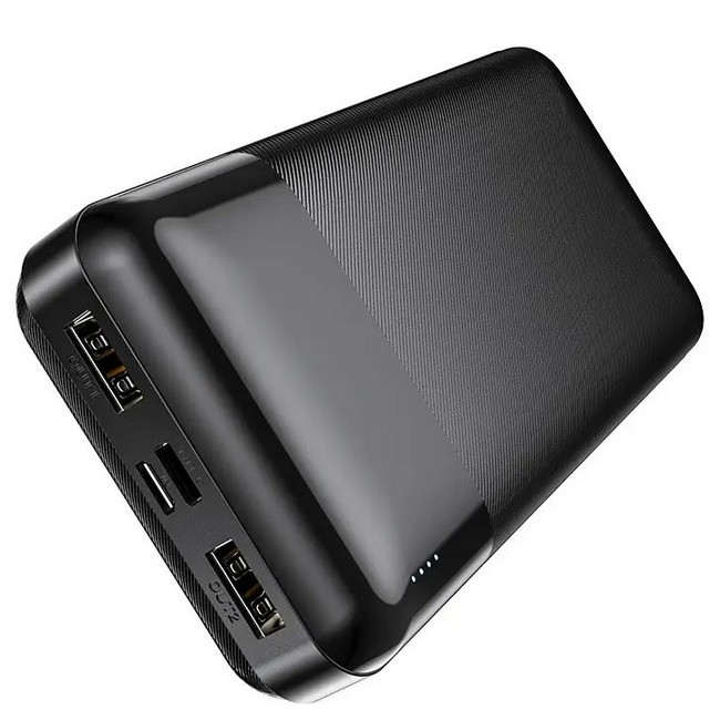 Повербанк УМБ Power Bank HOCO J72A 20000mAh 2USB, Type-C, 2A, черное, фото 1