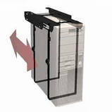 CPU-57BN кріплення системного блоку до нижньої частини столу. Регульовані ремені. Висувний механізм для, фото 3