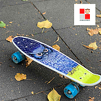 Скейт дитячий пластик, Скейтборд пініборд сова 55 см Best Board скейт для хлопчика, дівчинки