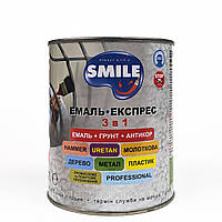 Емаль Smile 3 в 1 Молоткова антикорозійна смарагд 0,7 кг