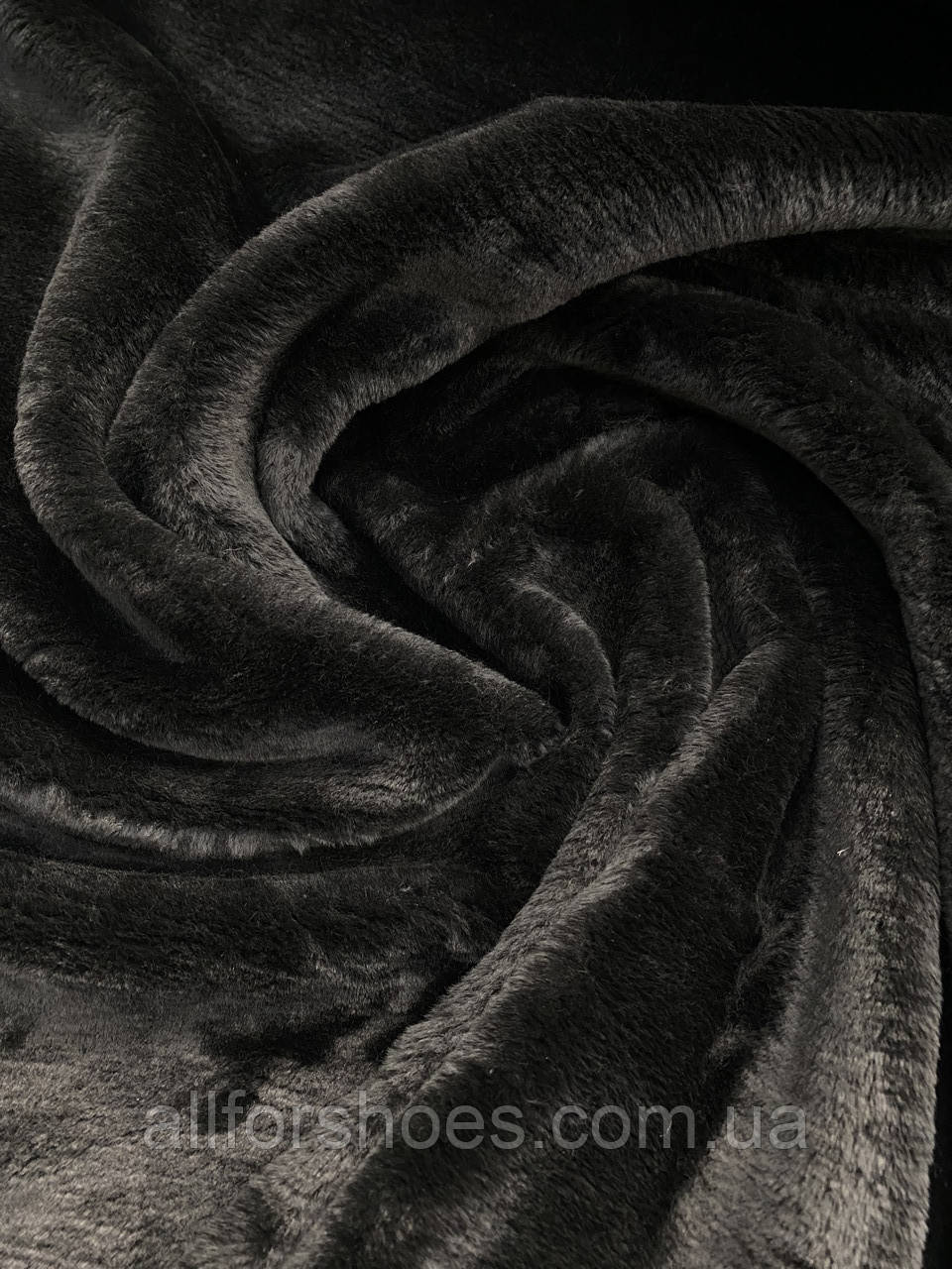 Хутро штучне чорне мутон 800 грам/м.п