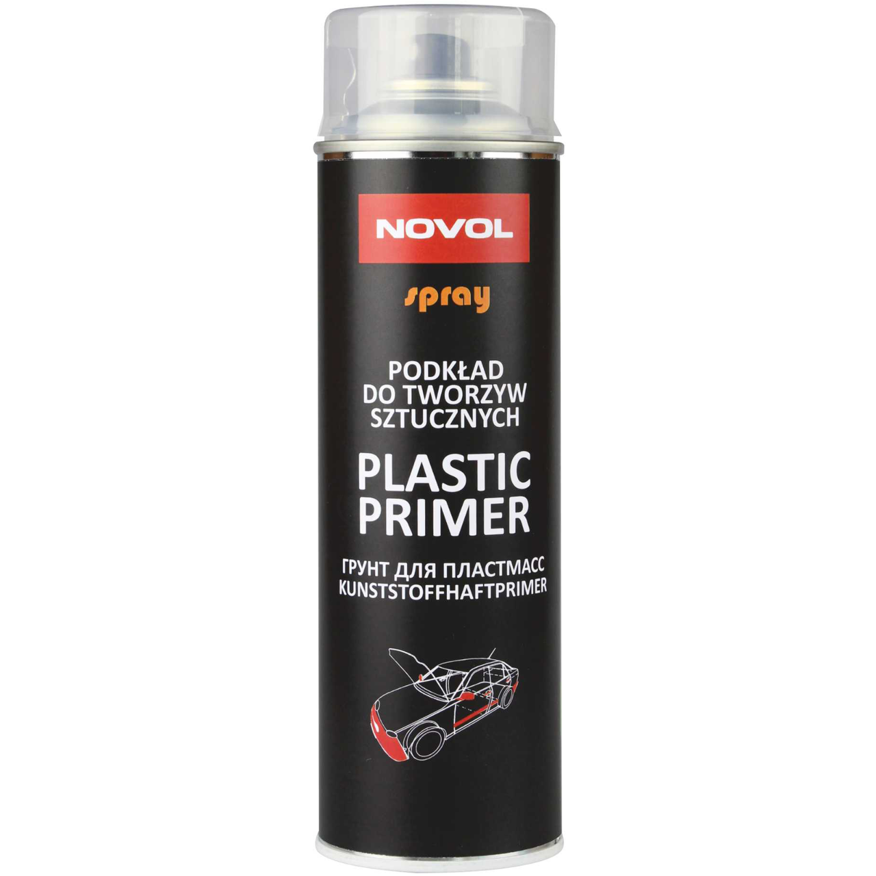 Грунт-праймер для пластику Novol Spray Plastic Primer, 500 мл Аерозоль