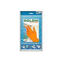 Перчатки хозяйственные латексные универсальные "DOLONI" М 1шт/уп (4545)