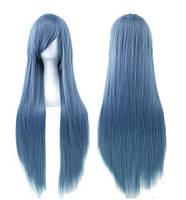 Перука синя довга пряма 80 см