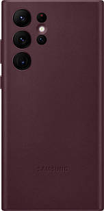 Чохол Samsung Leather Cover Burgundy для Galaxy S22 Ultra SM-S908