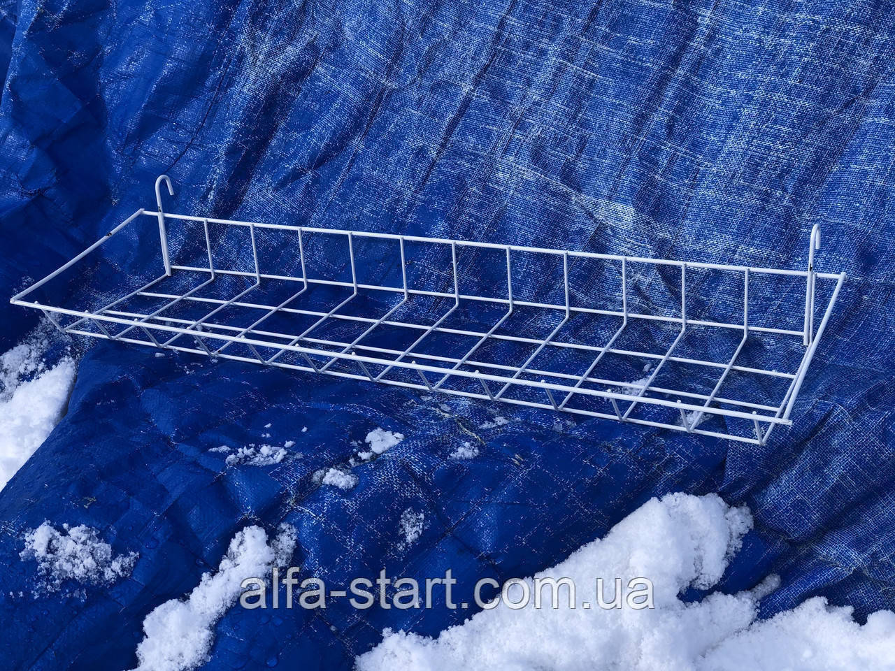 Навісний кошик-полиця 850/150 мм на торгову сітку, стійку, фото 1