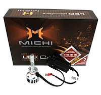 LED лампы для авто H1 12V-24V MICHI Can 5500K 5300L с обманкой, радиатор с вентилятором