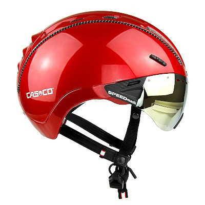 Велошолом Casco roadster plus red shiny (incl.visor) (MD)