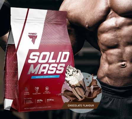 Високовуглеводний гейнер для набору маси Trec Nutrition Solid Mass 3 кг, фото 4