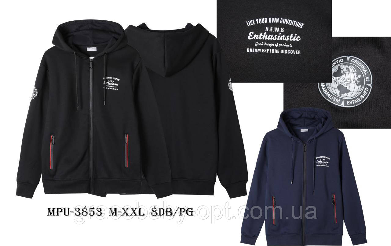 Толстовка чоловіча оптом, Glo-story, M-2XL рр, № MPU-3853