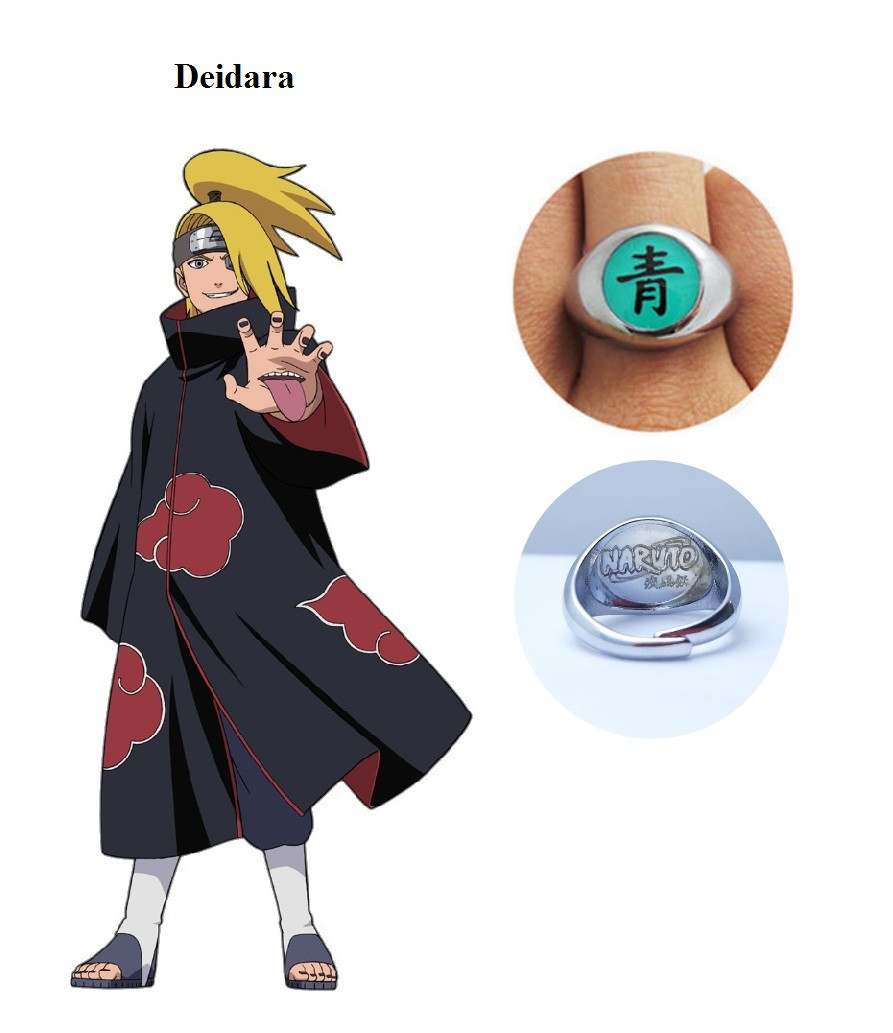 Кільце Дейдари клан Акацукі з логотипом Naruto - Deidara