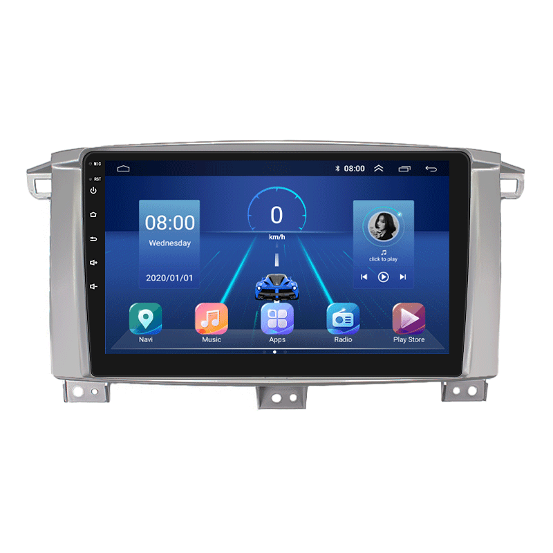 Штатна магнітола 9" Lesko для Toyota Land Cruiser 100 Series Рестайлінг 1 2002-2005 4/32Gb 4G Wi-Fi GPS Top