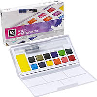 Краски акварельные художественные 12 цветов в пластиковой коробочке SDW12
