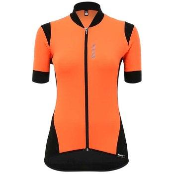 Веломайка Santini веломайка жіноча wave s/s jersey for lady, full zip (MD)