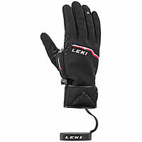 Горнолыжные перчатки Leki tour precision plus v black-chrome-red (MD)