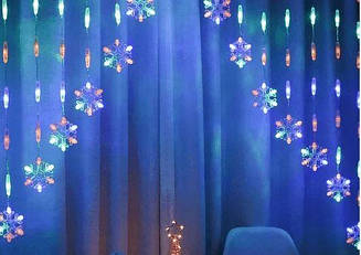 Новорічна світлодіодна гірлянда штора арка Зірочка кольоровий/синій/теплий 3м 4232 VJ