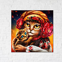 Постер Семья котиков ©Марианна Пащук (CN53117L) 50 х 50 см