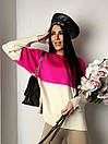 Жіночий светр двоколірний оверсайз (р. 42-46) 22KF2050, фото 9