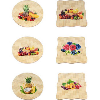 Підставка бамбукова під гаряче 17 см Х3-152 в 1 упаковці 6 шт