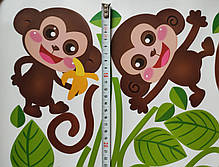 Наклейки для дитячого садка, наклейка в дитячу, наклейки на шафу "Вежа-Мавпенюта" 47 см*150 см (лист50*70 см, фото 2