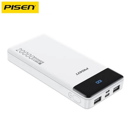 Портативна зарядка PISEN LCD Power Bank 20000 mAh, 2 x USB