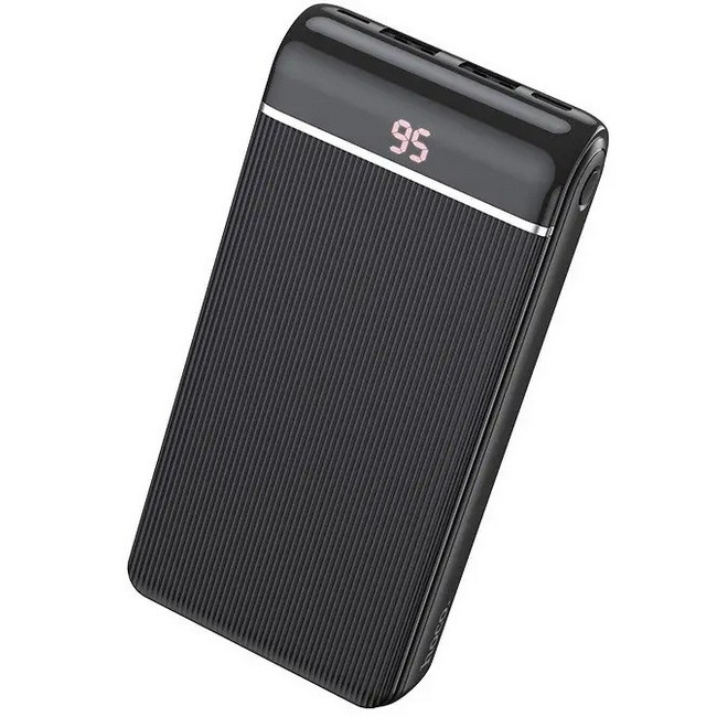 УМБ повер банк Power Bank HOCO Famous J59A 20000mAh 2USB Type-C, Lightning, 2A, чорне, фото 1