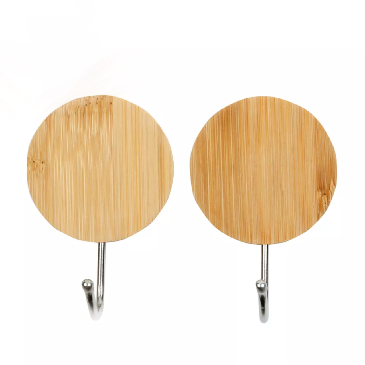 Набір гачків 7,3х4,8 см бамбук, 2 шт в упаковці