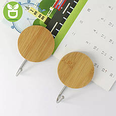 Набір гачків 7,3х4,8 см бамбук, 2 шт в упаковці, фото 3