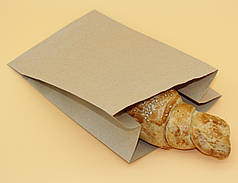 Паперовий саше пакет крафт бурий з дном 150х90х240 мм 50шт/уп. / Крафтові саше пакети для продуктів і випічки