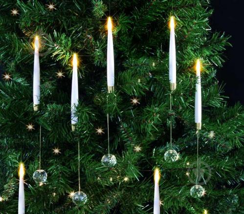 Набір свічок для ялинки з пультом 32см 3 шт. LED (974445), фото 1