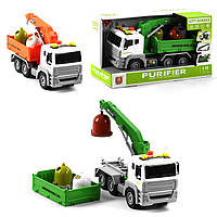 Дитяча спецтехніка "Автокран" (2 кольори, світло, звук, інерція, помповий насос, висувна) WY 822 A/WY 822 B