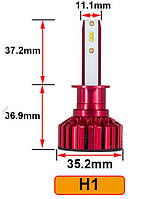 Комплект светодиодных LED ламп для фар Head Light X3 ZES Цоколь H1