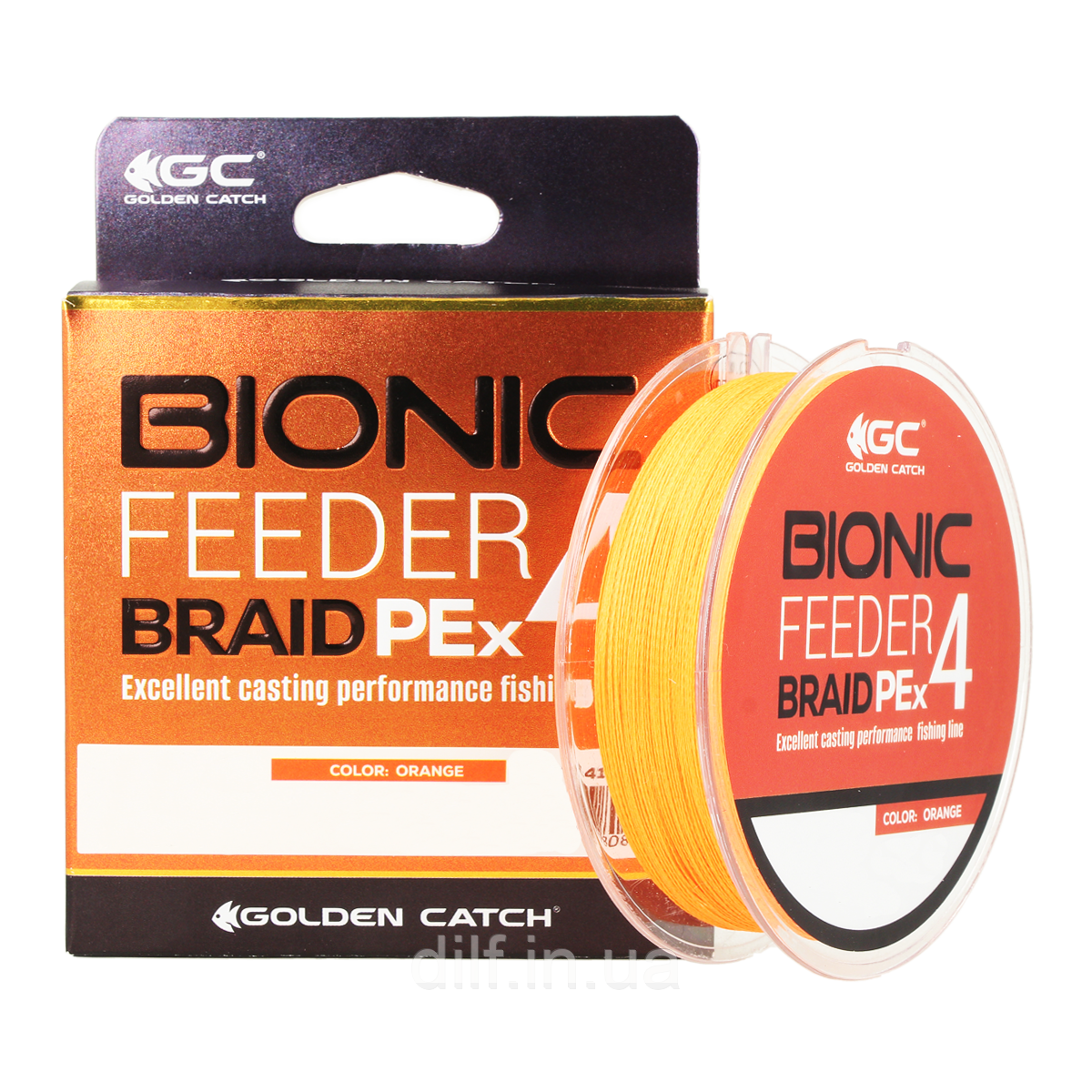 Шнур GC Bionic Feeder PE X4 150м Orange (0.128-0185м)