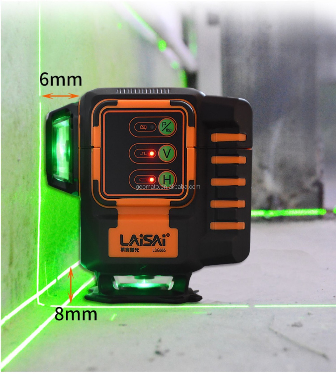 Лазерний рівень нівелір Laisai LSG665 нівелір із зеленим променем лазерний рівень для ремонту квартири