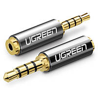 Переходник Ugreen аудио 3.5 mm штекер to 2.5 mm разъем 20502 (Серый)