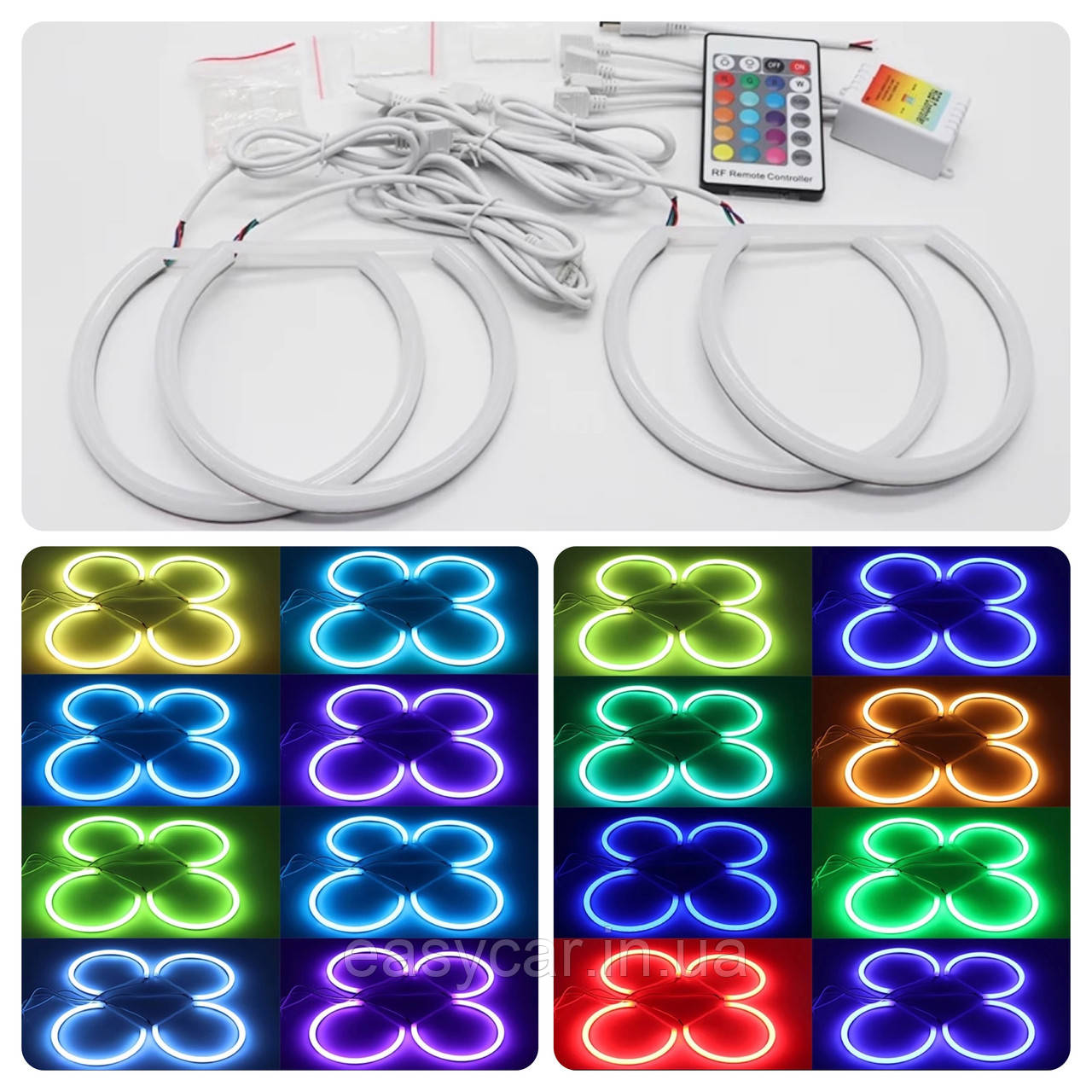 Ангельські очі Cotton RGB Bluetooth Mitsubishi Lancer X 10