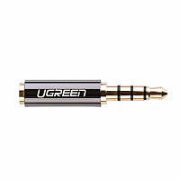 Переходник Ugreen аудио 3.5 mm штекер to 2.5 mm разъем 20502 (Серый)