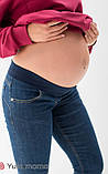 Джинси для вагітних slim fit під животик Loria XL Юла Мама Синій DM-30.021, фото 4