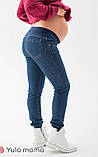 Джинси для вагітних slim fit під животик Loria XL Юла Мама Синій DM-30.021, фото 5