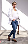 Джинси для вагітних slim fit під животик з лампасами Nicolle S Юла Мама Синій, фото 3