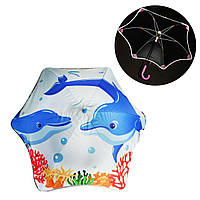 Зонт детский с светоотражающими элементами "Дельфины"