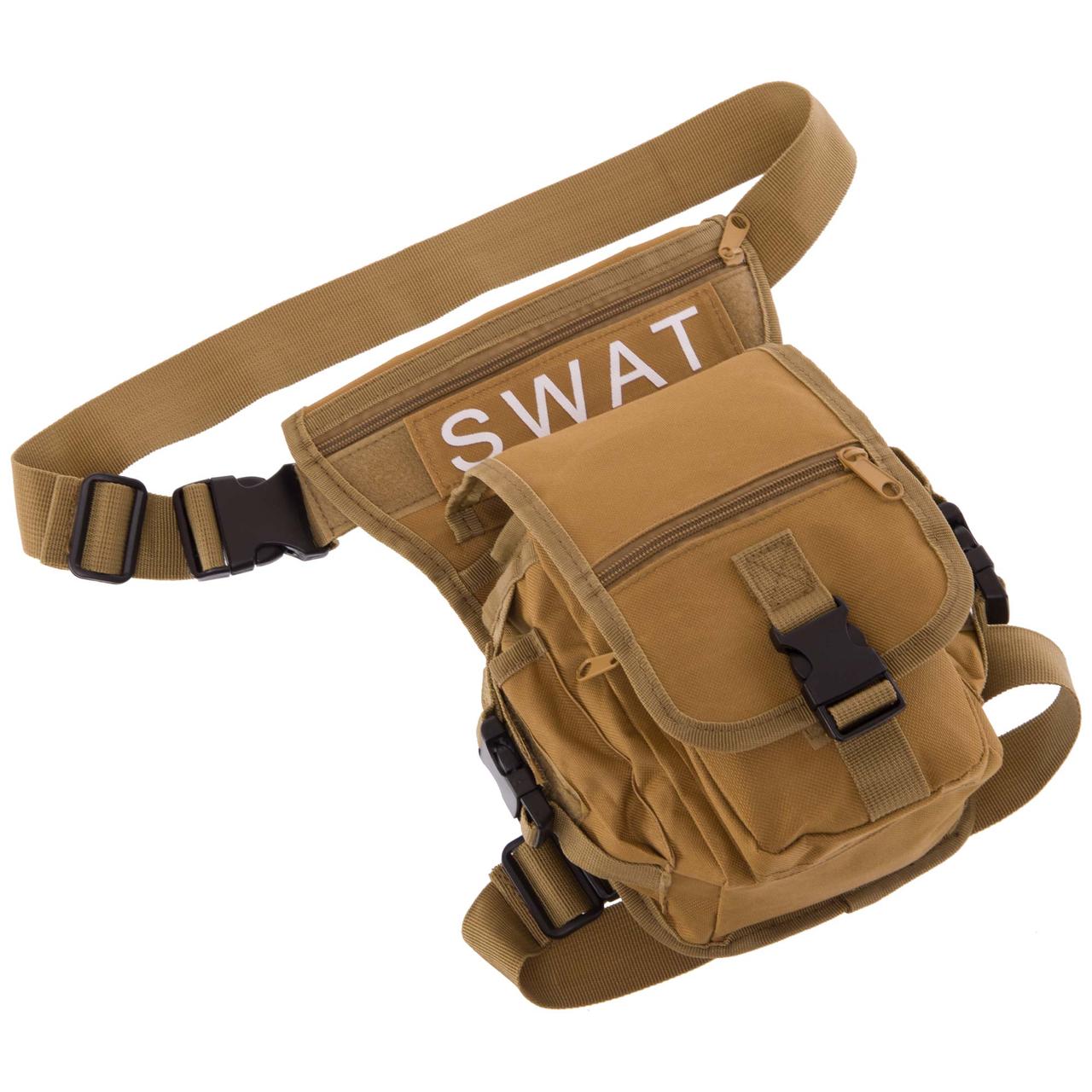 Сумка тактична на стегно swat (28 см х 22 см х 10 см) койот